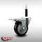 Service Caster 3.5'' SS Black Poly Swivel 3/4'' Expanding Stem Caster Total Lock Brake SCC-SSEXTTL20S3514-PPUB-BLK-34 - alternate 3
